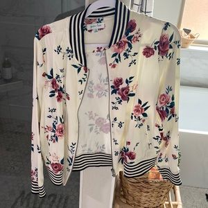 Grace & Lace floral bomber jacket